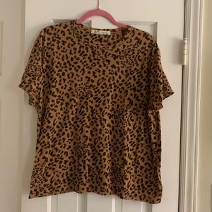 We the Free leopard print tee XS
